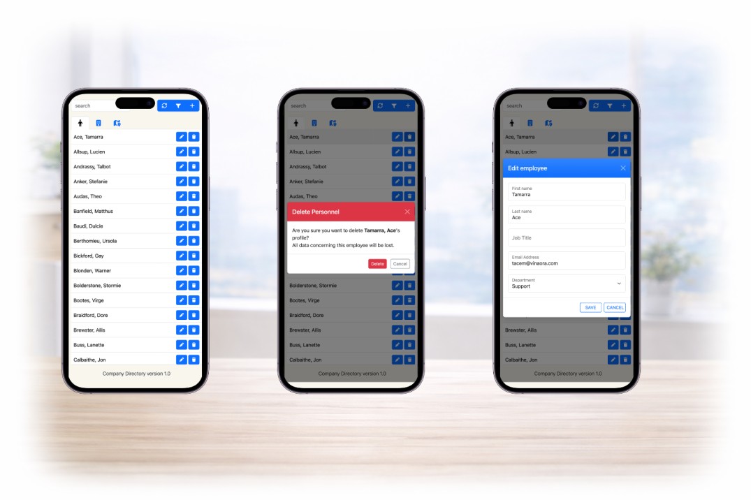 Company Directory Screenshot 1