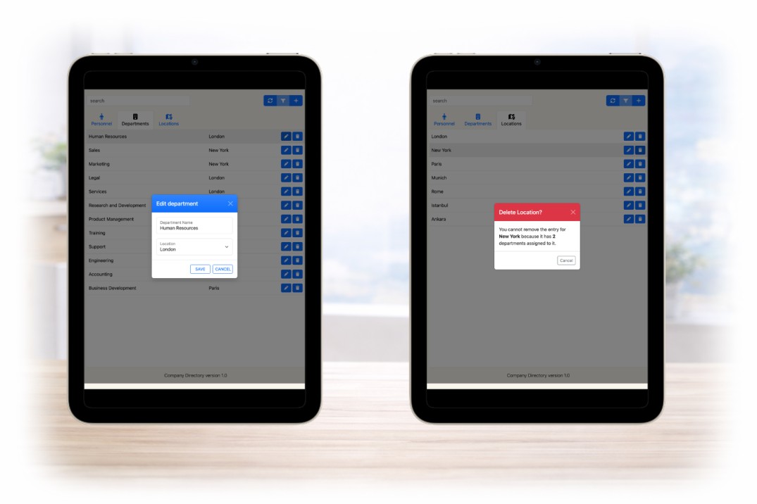 Company Directory Screenshot 2